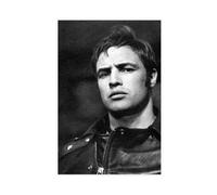 Poster vintage de Marlon Brando sur toile - Décoration pour chambre à coucher, bureau, chambre - Cadeau - Sans cadre - 30 x 45 cm