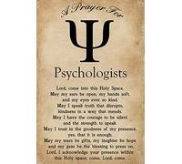 Poster vintage de prière psychologue - Décoration murale amusante - Cadeau pour chambre ou bureau - 15,2 x 20,3 cm