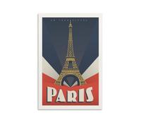 Poster vintage de voyage de la France Paris Tour Eiffel sur toile Décoration murale Affiches décoratives