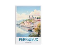 Poster vintage de voyage Périgueux Dordogne 30 x 45 cm Impression sur toile Décoration murale moderne pour chambre à coucher
