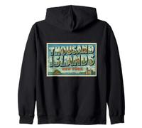 Poster Vintage de Voyage Thousand Islands New York Sweat à Capuche