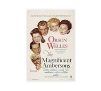 Poster vintage emblématique du film The Magnificent Ambersons - Décoration murale pour salon, chambre à coucher - 20 x 30 cm