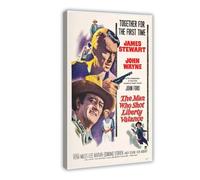 Poster vintage emblématique du film The Man Who Shot Liberty Valance - Décoration murale pour salon, chambre à coucher - 20 x 30 cm