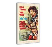 Poster vintage emblématique du film The Man Who Shot Liberty Valance - Décoration pour chambre à coucher, bureau, chambre - Cadeau - 30 x 45 cm