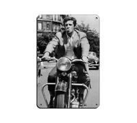 Poster vintage en métal avec acteurs français Jean-Paul Belmondo pour pub, club, café, bar, maison, décoration murale rétro 20 x 30 cm