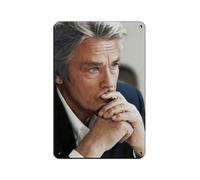 Poster vintage en métal avec acteurs masculins français Alain Delon pour pub, club, café, bar, maison, décoration murale, affiche rétro 20 x 30 cm