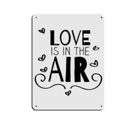 Poster vintage en métal avec inscription Love Is In The Air pour pub, club, café, bar, maison, décoration murale, 30 x 40 cm