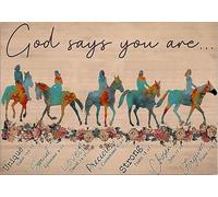 Poster vintage « Horse God Says You Are... » - 30,5 x 40,6 cm