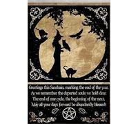 Poster vintage humoristique en métal avec inscription « This Samhain Making The End of The Year As We Remember The Departed » - 30,5 x 20,3 cm