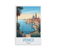 Poster vintage imprimé Venise Italie Côte 50 x 75 cm