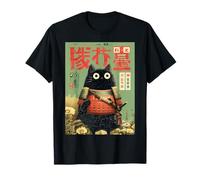 Poster Vintage Japonais Samurai Sumi-e Warrior Anime T-Shirt