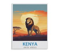 Poster Vintage Kenya Afrique du Sud，Adultes Puzzle Impossible De 1000 Pièces Décompression Jeu De Cadeaux Éducatifs pour Adultes（50x70cm）-B77
