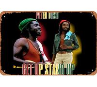 Poster vintage Peter Tosh Get Up Stand Up en métal 20,3 x 30,5 cm