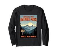 Poster vintage Protect Our National Parks Randonnée Hommes Femmes Manche Longue