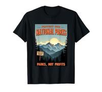Poster vintage Protect Our National Parks Randonnée Hommes Femmes T-Shirt