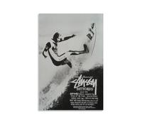 Poster vintage Stussy Surf, Tribe internationale Stussy, Jeff Booth, décoration murale chambre, dortoir universitaire, 30 x 45 cm, style 1