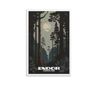 Poster vintage sur toile de film Endor Star The Wars - Art mural décoratif pour chambre à coucher, salle de bain - 20 x 30 cm