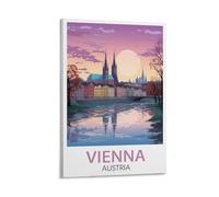 Poster vintage sur toile de voyage Vienne Autriche 20 x 30 cm