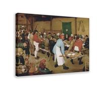 Poster vintage sur toile Pieter Bruegel Der Ältere Die Bauernhochzeit. Décoration murale pour salon, chambre à coucher 40 x 60 cm