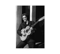 Poster vintage sur toile représentant Elvis de Presley King Of Rock - Décoration murale pour salon, chambre à coucher - 40 x 60 cm