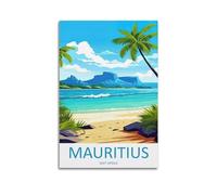 Poster vintage sur toile représentant un voyage urbain, l'Afrique de l'Est, l'Île Maurice, l'Afrique orientale, affiches et image d'art moderne pour décoration de chambre à coucher (30 x 45 cm)