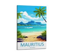 Poster vintage sur toile représentant un voyage urbain, l'Afrique de l'Est, l'Île Maurice, l'Afrique orientale, affiches et image d'art moderne pour décoration de chambre à coucher (30 x 45 cm)