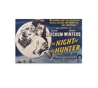 Poster vintage The Night Of The Hunter Horror Movie Poster sur toile et décoration murale moderne pour chambre à coucher 20 x 30 cm