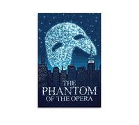 Poster vintage The Phantom of The Opera - Impression sur toile - Décoration murale rétro - Pour la maison, la chambre à coucher, le salon - 20 x 30 cm