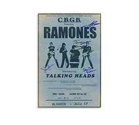 Poster vintage The Ramones Concert With Talking Heads - Impression sur toile à suspendre - Pour chambre à coucher, salon, décoration murale - 20 x 30 cm