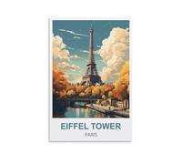Poster vintage Tour Eiffel Paris 60 x 90 cm Décoration murale pour salon