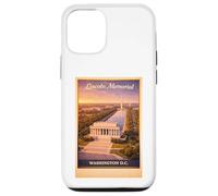 Poster Vintage Washington D.C. Lincoln US Aerial Poster Voyage Art Coque pour iPhone 12/12 Pro