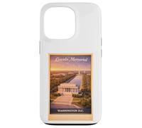 Poster Vintage Washington D.C. Lincoln US Aerial Poster Voyage Art Coque pour iPhone 13 Pro