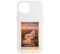 Poster Vintage Washington D.C. Lincoln US Aerial Poster Voyage Art Coque pour iPhone 14 Plus