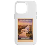 Poster Vintage Washington D.C. Lincoln US Aerial Poster Voyage Art Coque pour iPhone 14 Pro Max