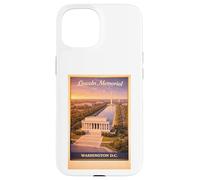 Poster Vintage Washington D.C. Lincoln US Aerial Poster Voyage Art Coque pour iPhone 15
