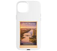 Poster Vintage Washington D.C. Lincoln US Aerial Poster Voyage Art Coque pour iPhone 15 Plus