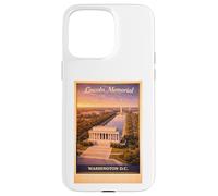 Poster Vintage Washington D.C. Lincoln US Aerial Poster Voyage Art Coque pour iPhone 15 Pro Max
