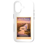 Poster Vintage Washington D.C. Lincoln US Aerial Poster Voyage Art Coque pour iPhone 17