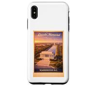 Poster Vintage Washington D.C. Lincoln US Aerial Poster Voyage Art Coque pour iPhone XS Max