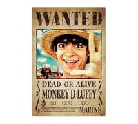 Poster - WANTED LUFFY - ONE PIECE NETFLIX - 61 x 91,5 cm - Papier brillant - Décoration murale