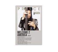 Poster « Welcome 2 America by Prince » - Impression sur toile - Décoration murale - Esthétique - Pour chambre - 60 x 90 cm - Style sans cadre
