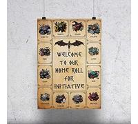 Poster « Welcome To Our Home » - Donjons et Dragon - Jeu de rôle - Décoration de salle de repos - 20,3 x 30,5 cm