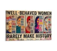 Poster Well Behaved Women Rarely Make History - Impression féministe, autonomisation des femmes, femmes fortes vintage, Women Speak - Poster pour chambre - Esthétique - 20,3 x 30,5 cm