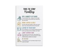 poster Wellness Tips & Positive Affirmations Poster, Motivational Wall Art for Classroom, Counseling Office, School or Home Decor(Framed,12x18inch(30x45cm))