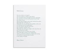 Poster Wild Geese Verse Print Minimalist Home Wall-Art | Create a tranquil atmosphere with this nature inspired poem poster for relaxation(Unframed,16x24inch(40x60cm))