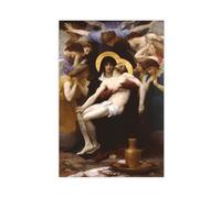 Poster William Bouguereau - The Pieta - Toile décorative pour chambre à coucher, bureau, chambre, cadeau sans cadre, 60 x 90 cm