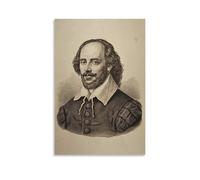 Poster William Shakespeare - Impression sur toile - Décoration murale moderne - 20 x 30 cm