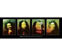 Poster XL au Format Paysage Bob Marley - Excuse me While I Light My Spliff (158cm x 53cm) + Un Poster Surprise en Cadeau!