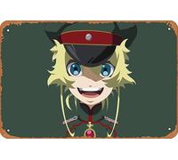 Poster Youjo Senki, Tanya Degurechaff - Décoration murale rétro en métal - 20,3 x 30,5 cm