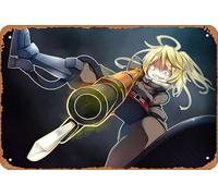 Poster Youjo Senki, Tanya Degurechaff - Décoration murale rétro en métal - 20,3 x 30,5 cm